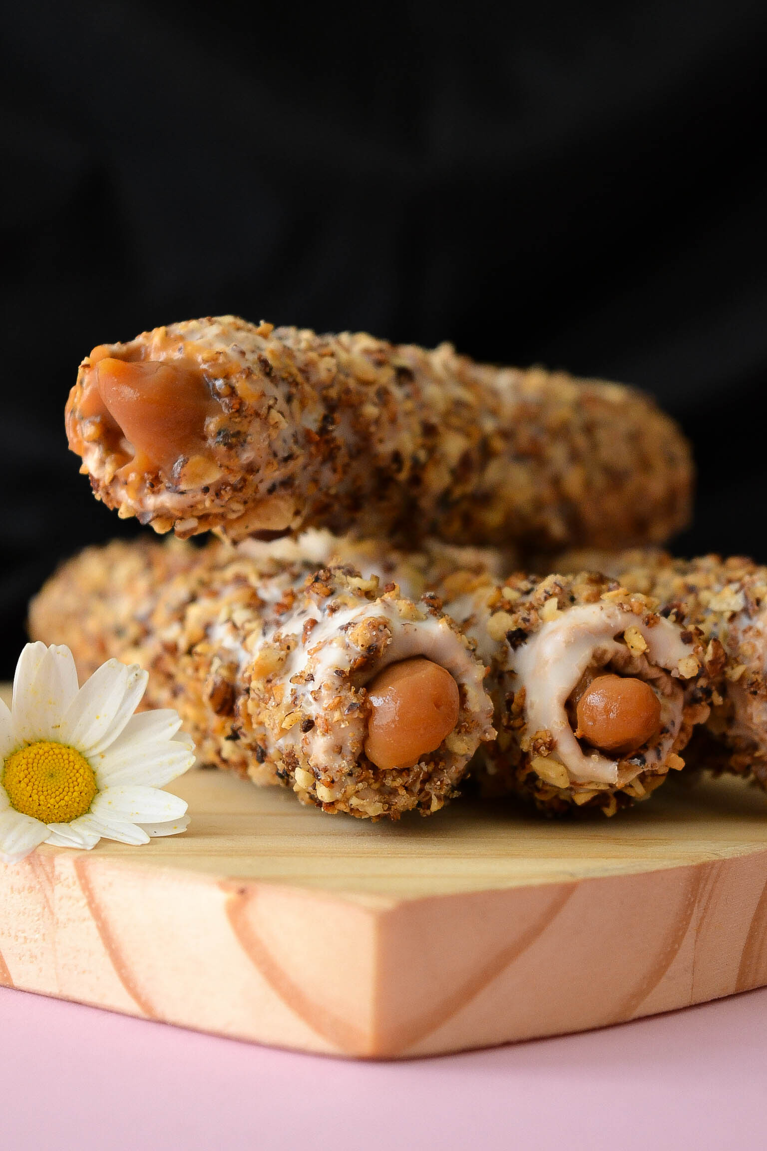 Cubanitos bañados blancos con avellana